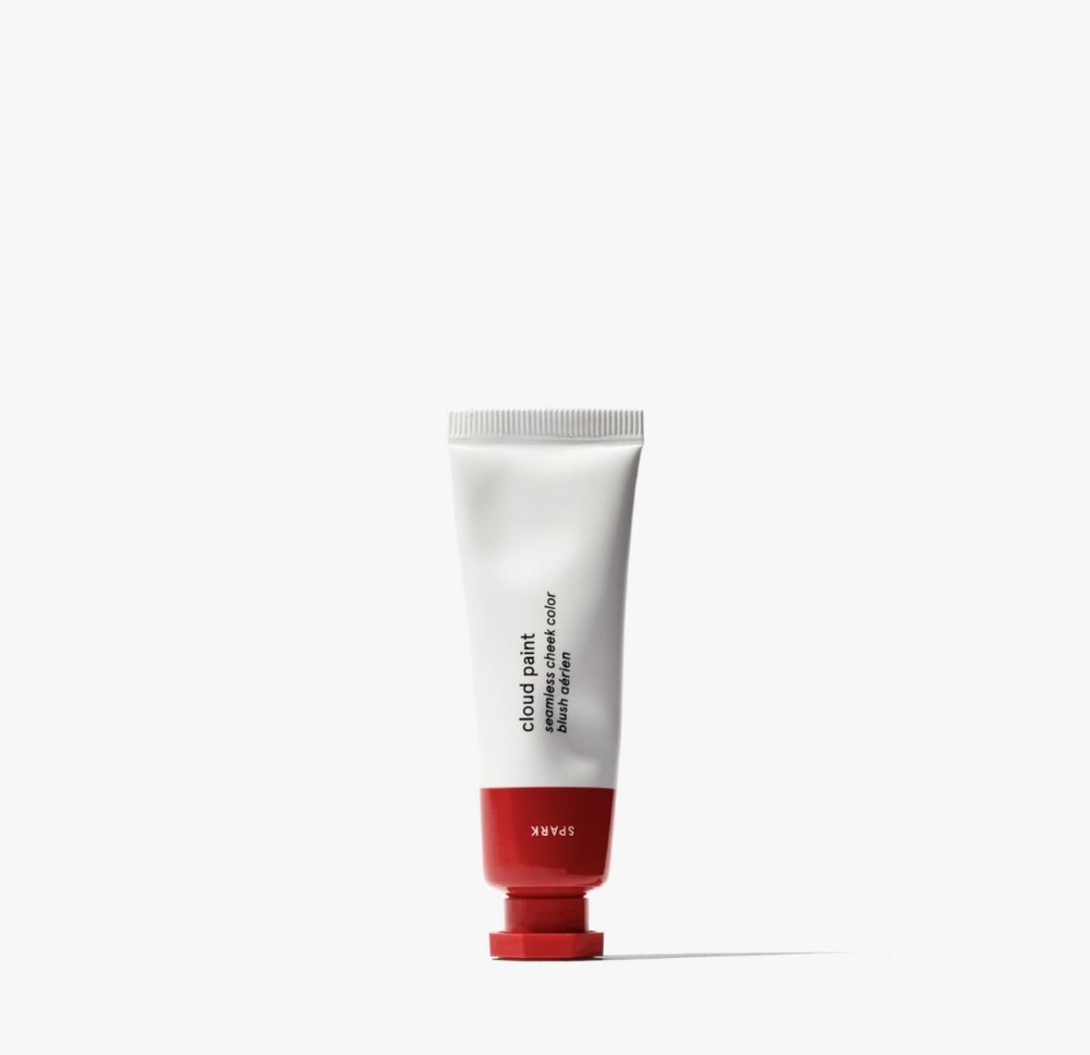 Glossier Cloud Paint Seamless Cheek Color In The Shade Spark (Bright Poppy)